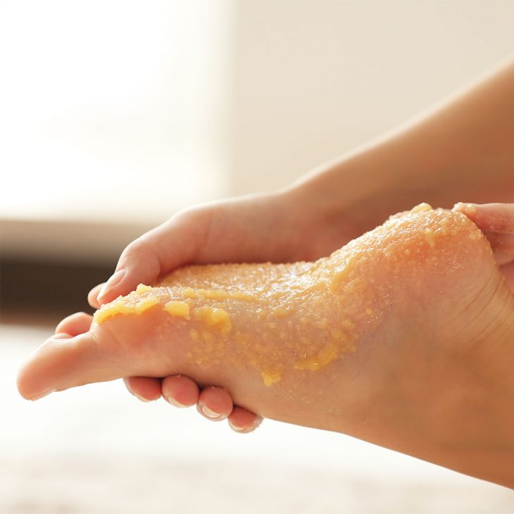 Homemade foot scrub