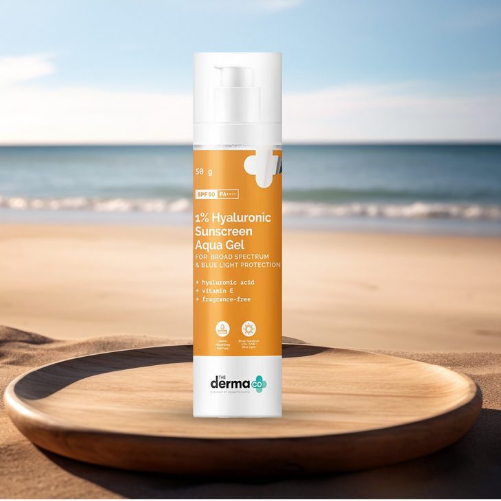 The Derma Co. 1% Hyaluronic Sunscreen SPF 50 Aqua Gel