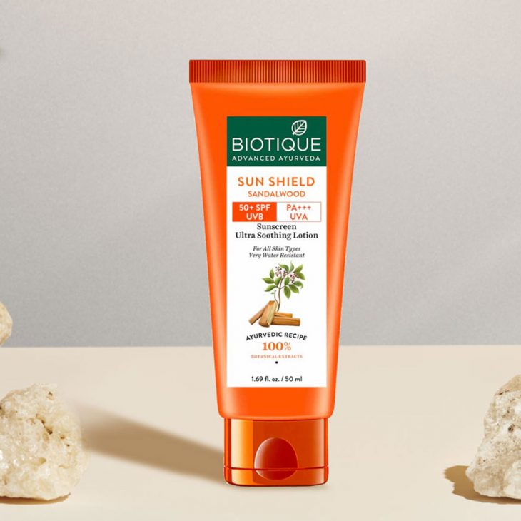 Biotique Sun Shield Sandalwood - 50+ SPF Sunscreen Lotion