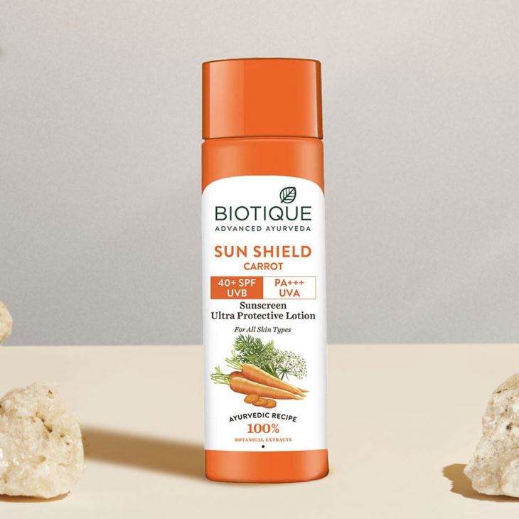 Biotique Sun Shield Carrot 40+ SPF Sunscreen Lotion