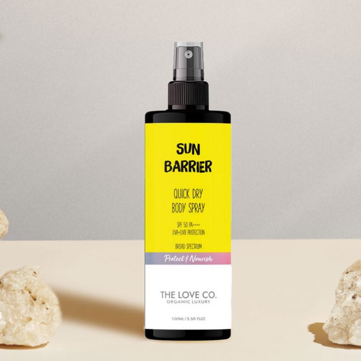 The Love Co. Sun Barrier Quick Dry Body Spray SPF 50 Sunscreen