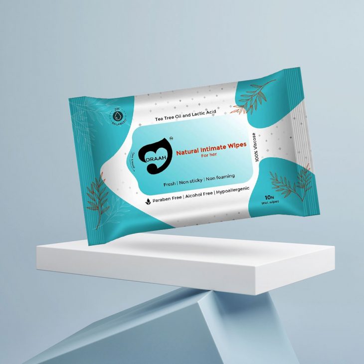 Oraah Natural Intimate Hygiene Wipes