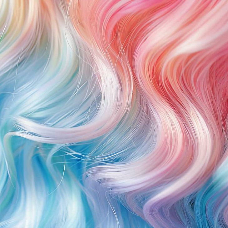 Unicorn or rainbow hair colour for highlights