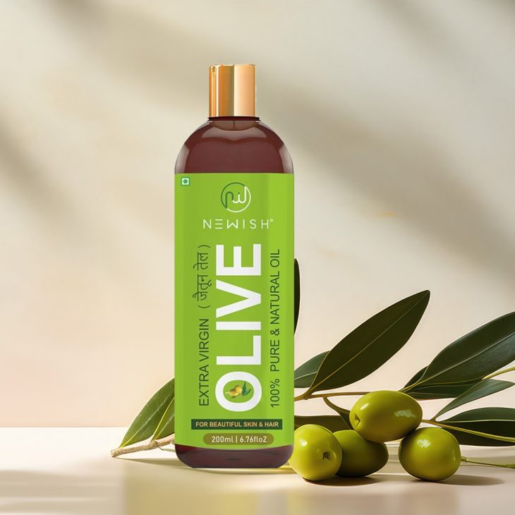 Newish Pure Cold Pressed Olive Oil for Hair and Skin