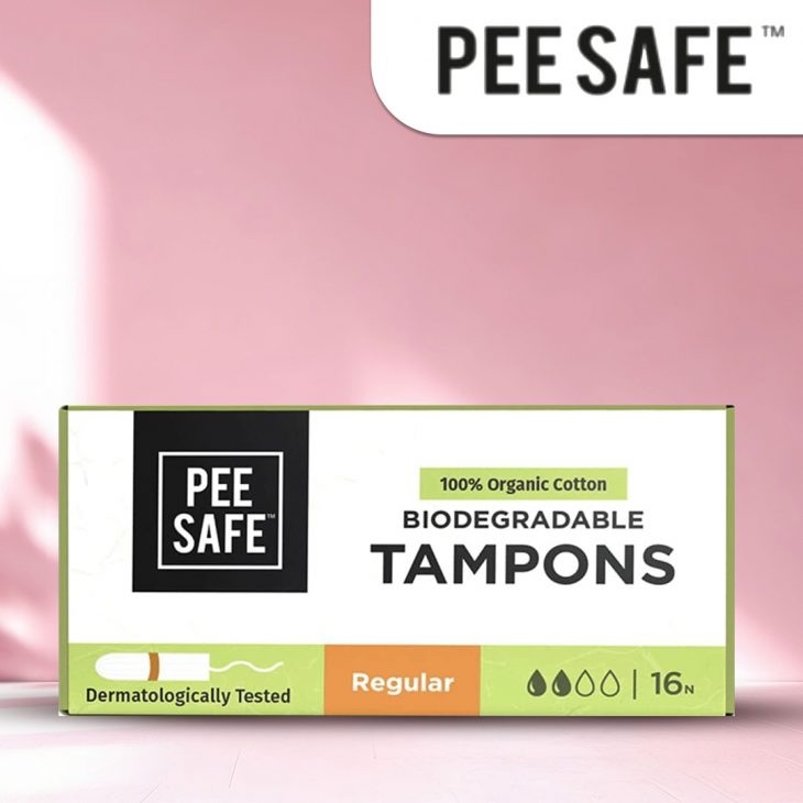 Pee Safe Organic Cotton, Biodegradable Tampons