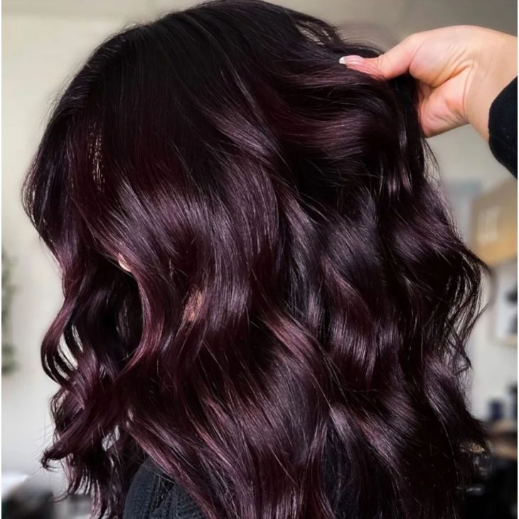 Burgundy hair colour