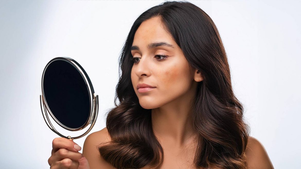 Woman with pigmented skin