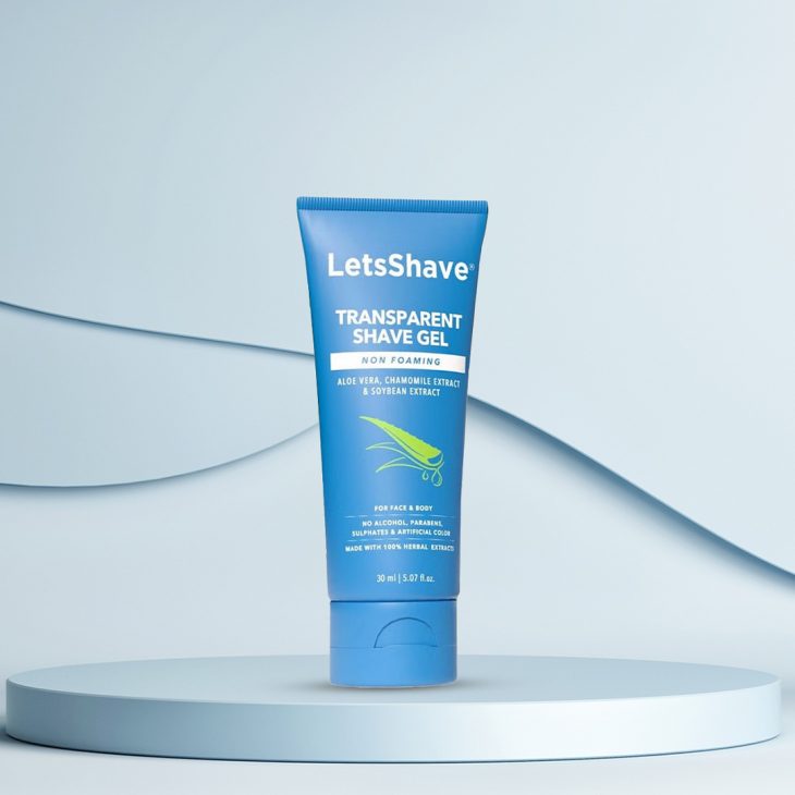 LetsShave Non Foaming Transparent Shave Gel For Men & Women