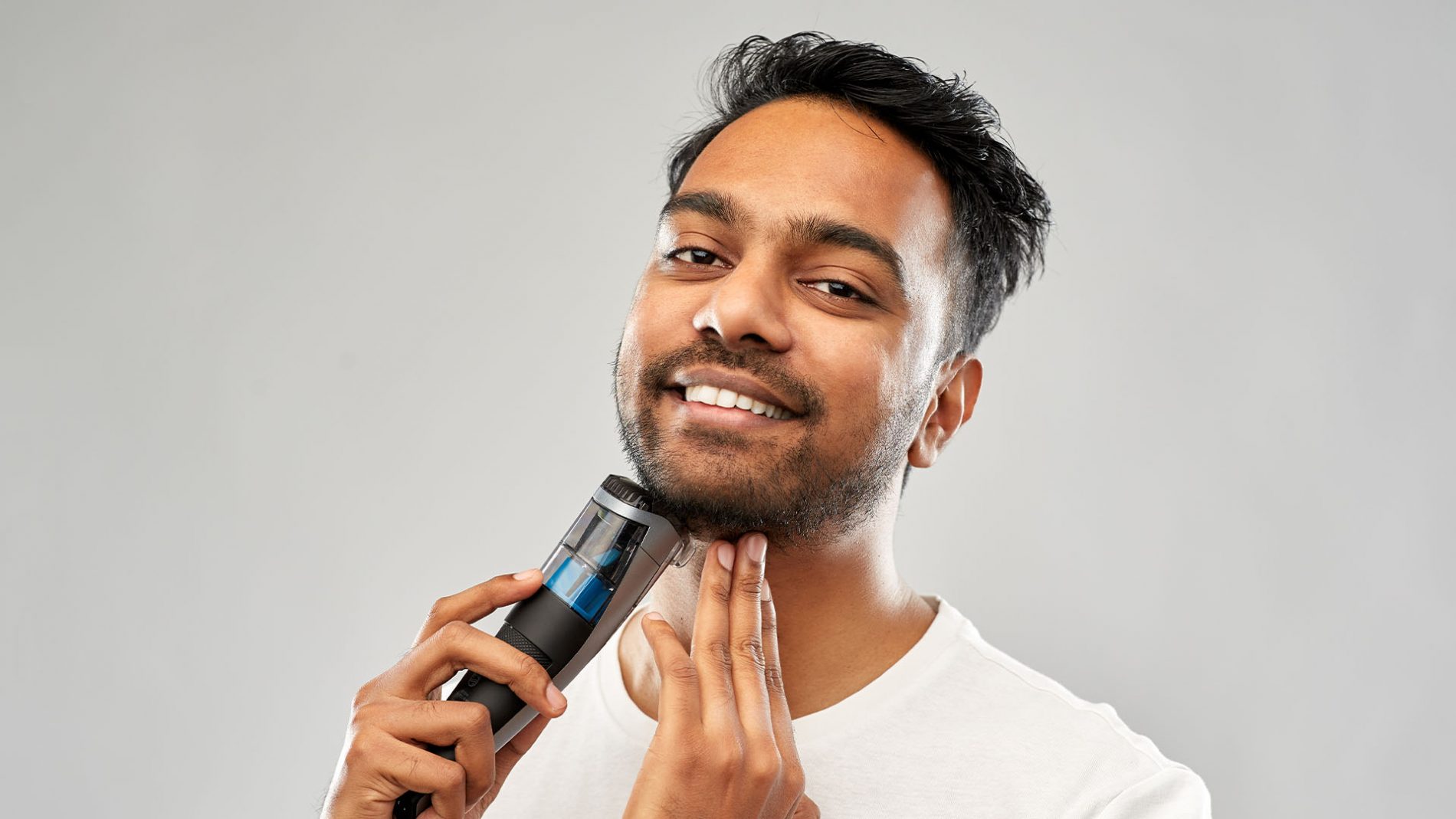 Man with hygiene essentials in his hand