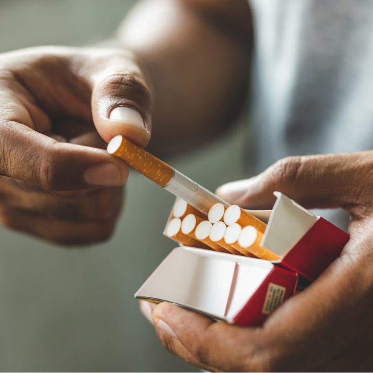 Man with a cigarette