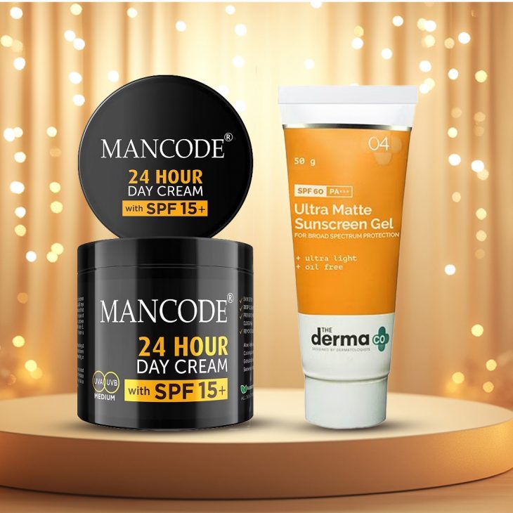  Mancode Day Cream and  The Derma Co.Ultra Matte Sunscreen Gel - SPF 60
