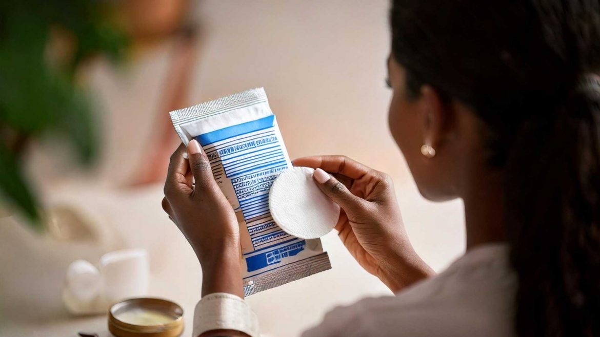 Woman checking out the ingredients 