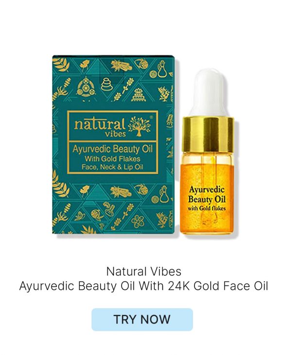 Natural Vibes Ayurvedic Beauty Oil With 24K Gold Face Oil