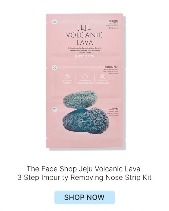 The Face Shop Jeju Volcanic Lava 3 Step Impurity Removing Nose Strip Kit
