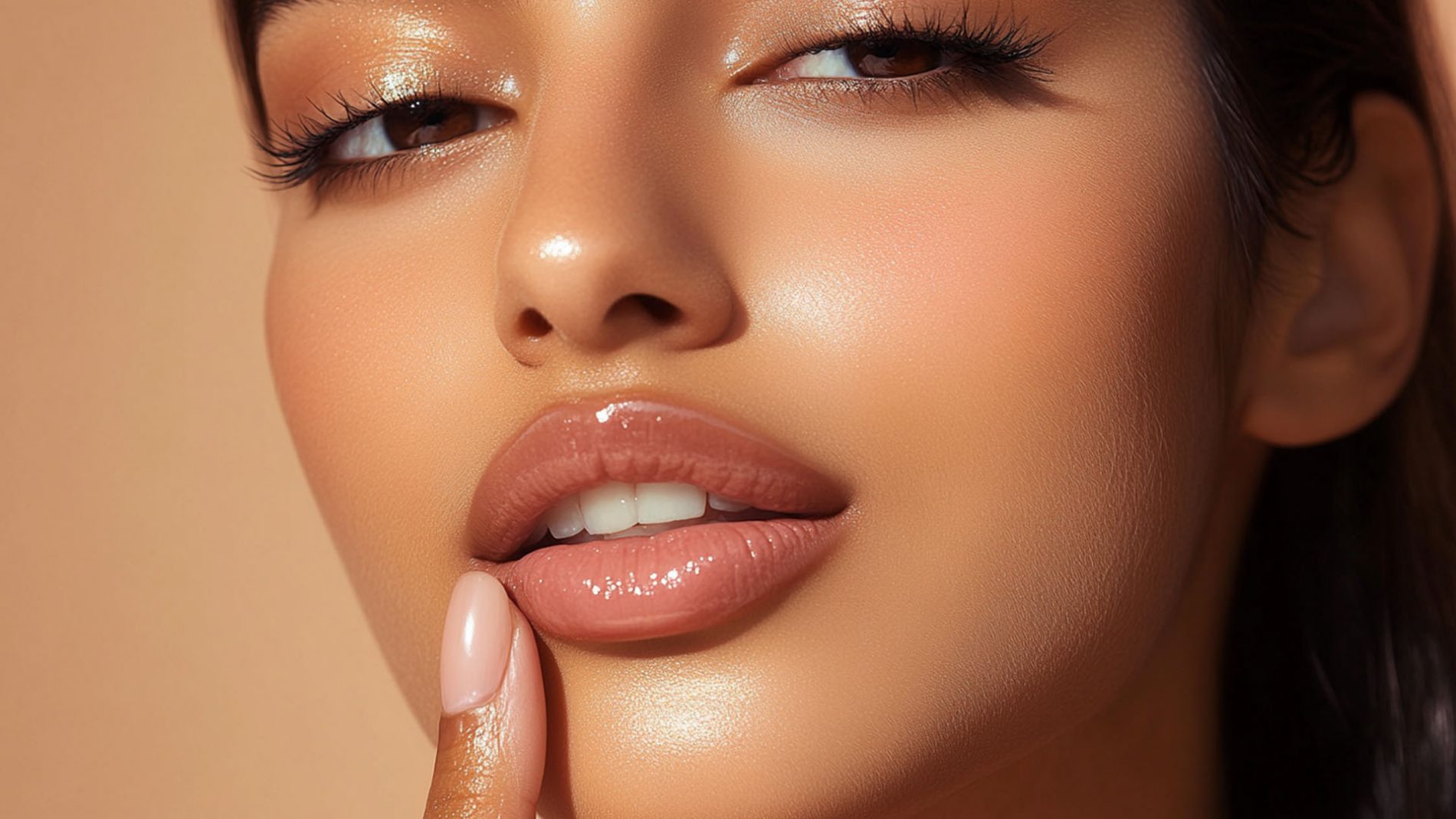 Woman with soft, plump lips