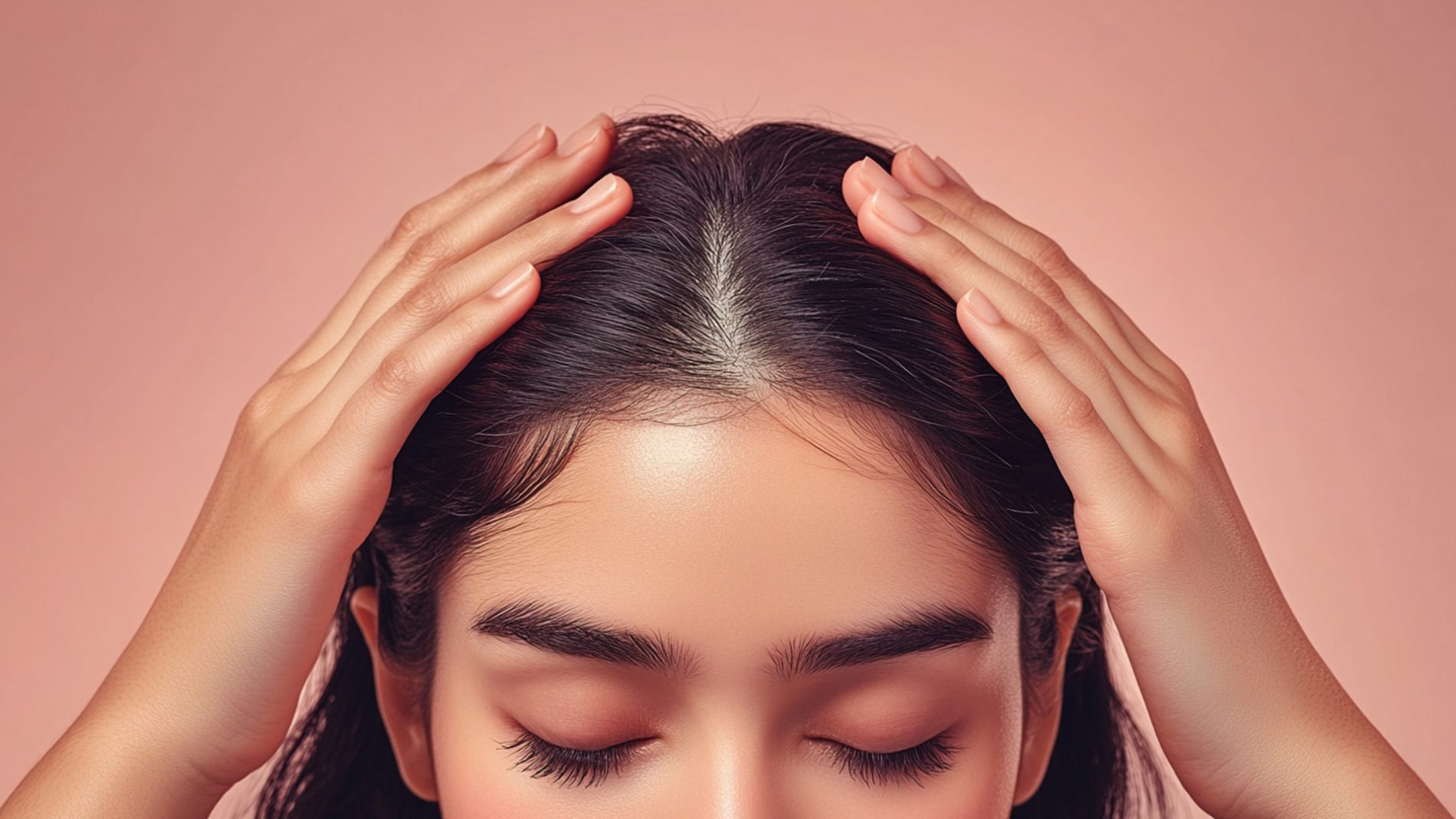 Woman washing her hair