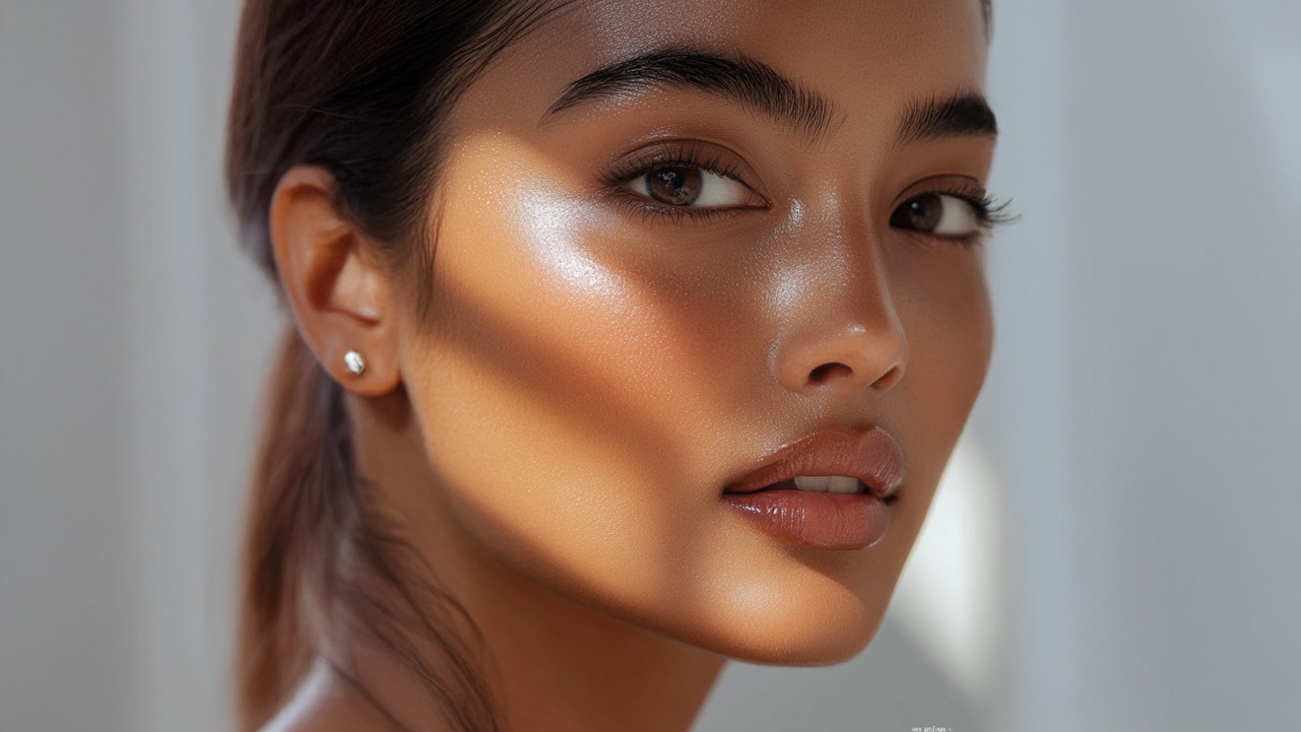 Woman with glowing skin