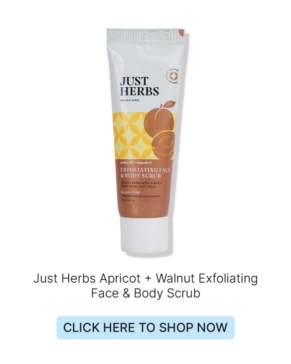 Just Herbs Apricot + Walnut Exfoliating Face & Body Scrub