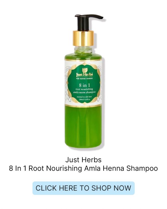 Just Herbs 8 In 1 Root Nourishing Amla Henna Shampoo